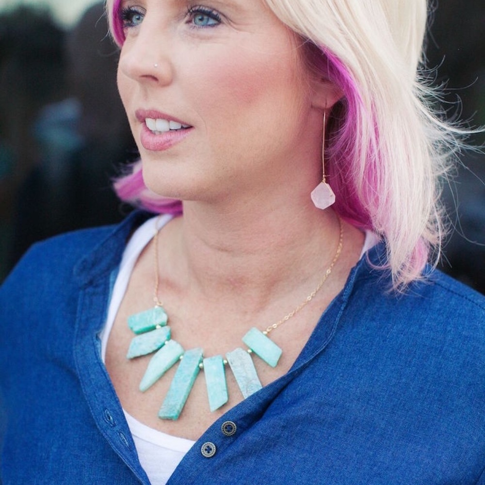 Amazonite Aztec Necklace - Picture 3 of 3